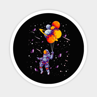 Astronaut Holding Planet Balloons Spaceman Planets Space Magnet